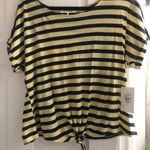 Black & Yellow striped top